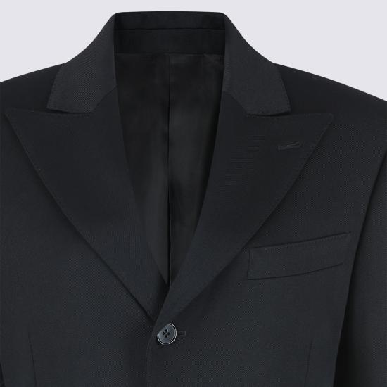26SS 셀린느 다이애그널 울 콜론 재킷 RV15G092D 38NO BLACK - CELINE
