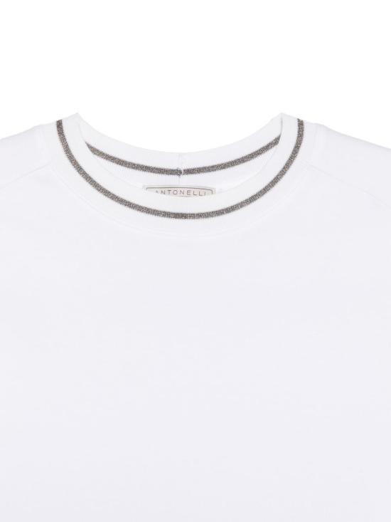 26SS 안토넬리 피렌체 반팔 티셔츠 Q2616152B 020 Bianco - ANTONELLI FIRENZE