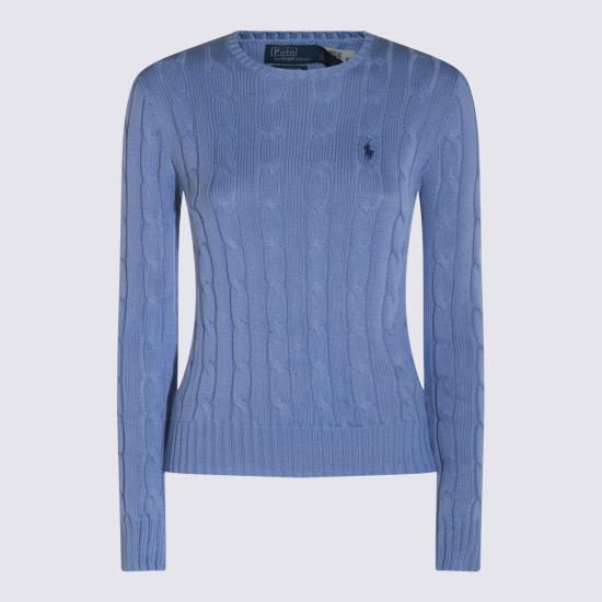 26SS 폴로 랄프로렌 포니 로고 피마코튼 케이블 니트 스웨터 211971869 009 LIGHT BLUE