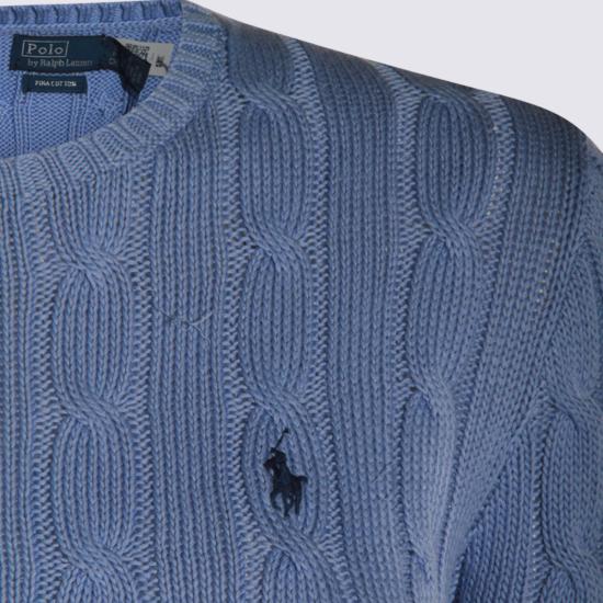 26SS 폴로 랄프로렌 포니 로고 피마코튼 케이블 니트 스웨터 211971869 009 LIGHT BLUE - POLO RALPH LAUREN