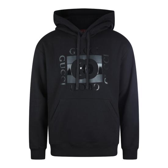26SS 구찌 프린트 디테일 코튼 저지 스웨트셔츠 855976 XJHNH1152 BLACK