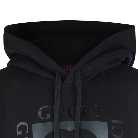 26SS 구찌 프린트 디테일 코튼 저지 스웨트셔츠 855976 XJHNH1152 BLACK - GUCCI