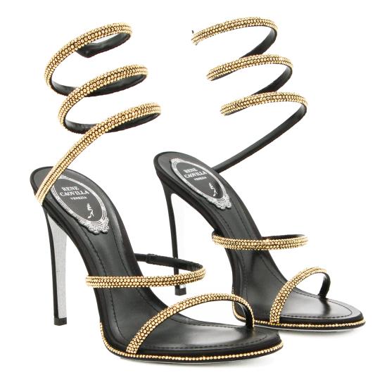 26FW 르네 카오빌라 샌들 C12538105 R001V284 GOLD BLACK - RENE CAOVILLA