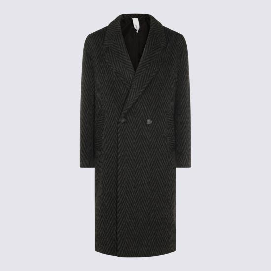 25FW 헤보 코트 SANTACESAREAQ I7203144 GREY BLACK
