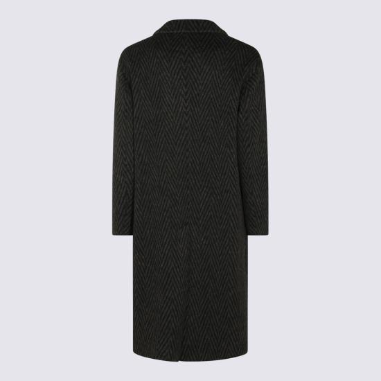 25FW 헤보 코트 SANTACESAREAQ I7203144 GREY BLACK - HEVO