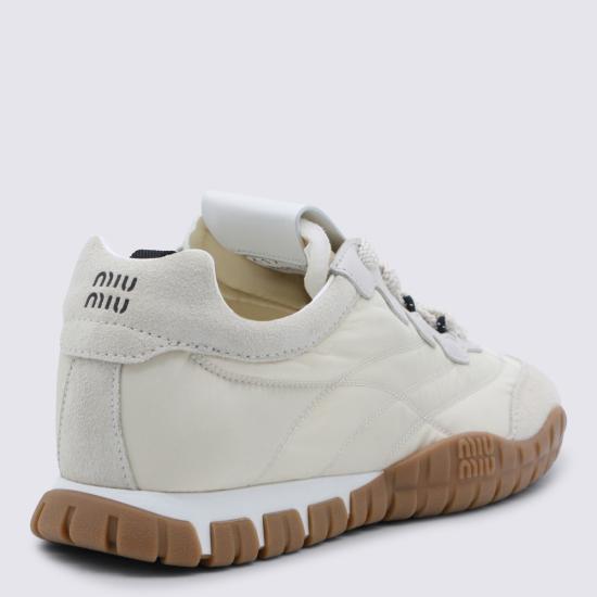 26FW 미우미우 타이어 테크니컬 스웨이드 스니커즈 5E417EF005 ZJMF0304 Avorio - MIU MIU