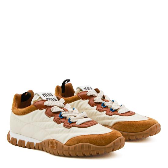 26FW 미우미우 스니커즈 5E417EF005 LYWF05KS AVORIO CARAMEL - MIU MIU