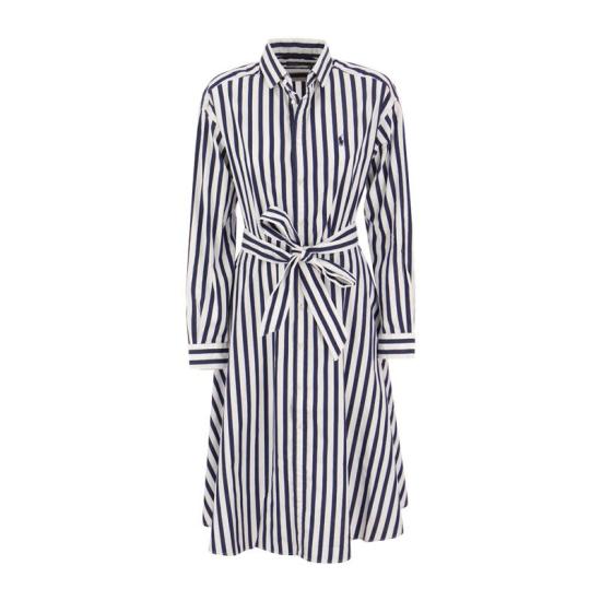 26SS 폴로 랄프로렌 미디 원피스 211891428 BLUE WHITE