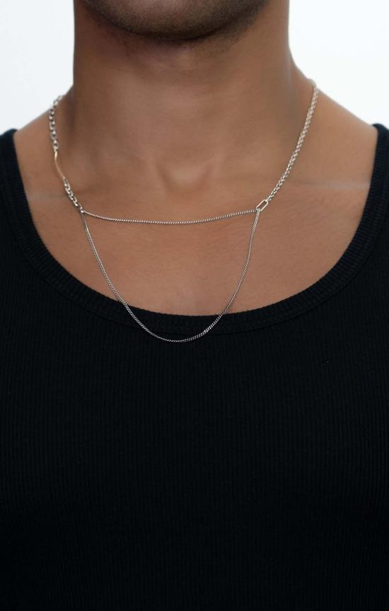  타이틀 오브 워크 네크리스 작품 제목: 멀티 랩 믹스 체인 W 18K 바 264 목걸이 - TITLE OF WORK
