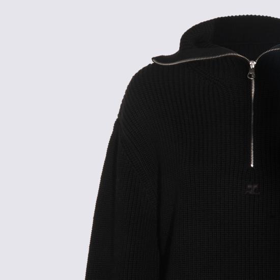 25FW 쿠레쥬 스웨터 325MPU243 TFI00369999 Black - COURREGES