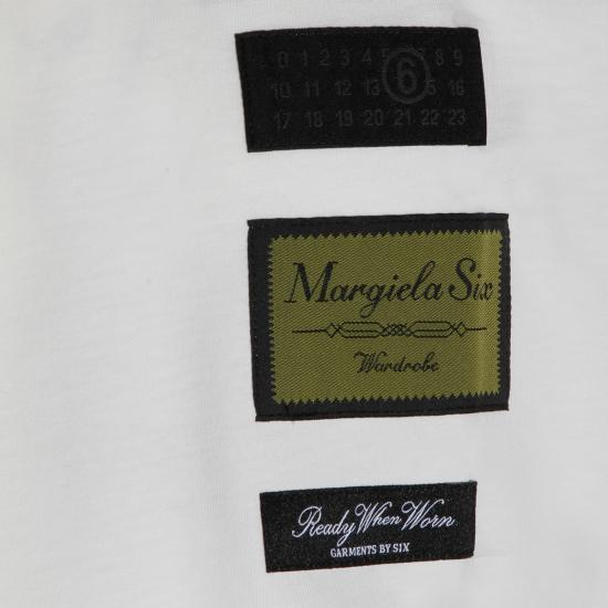 26SS MM6 메종마르지엘라 라벨 패치 티셔츠 SH0GC0069 S24311101 White - MM6 MAISON MARGIELA