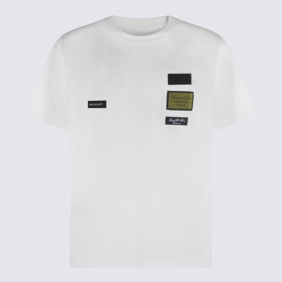 26SS MM6 메종마르지엘라 라벨 패치 티셔츠 SH0GC0069 S24311101 White