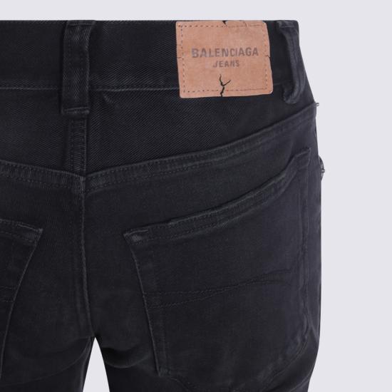 25FW 발렌시아가 슬림 핏 부츠컷 팬츠 838692 TSWC38582 Black - BALENCIAGA