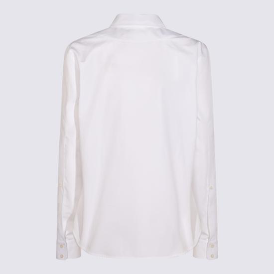 25FW 구찌 스빗 타이 넥 셔츠 831912 Z8B2P9000 White - GUCCI