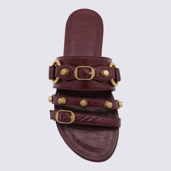 25FW 발렌시아가 시티 뮬 플랫 834692 WAD4Y6089 Bordeaux - BALENCIAGA