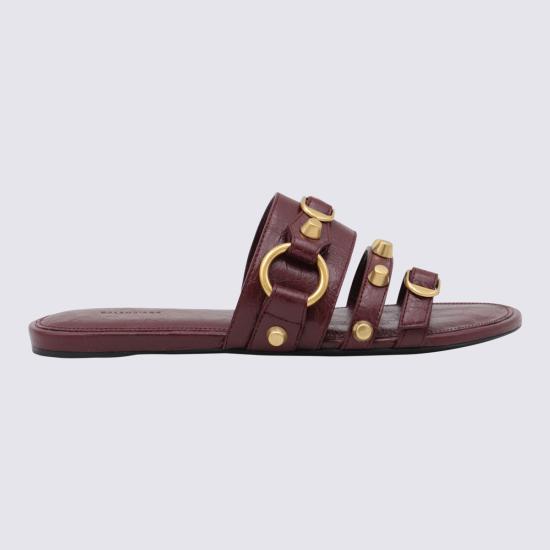 25FW 발렌시아가 시티 뮬 플랫 834692 WAD4Y6089 Bordeaux