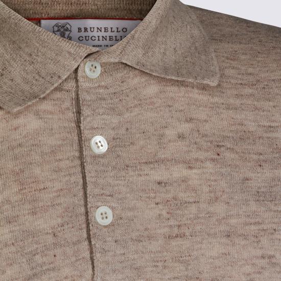 26SS 브루넬로 쿠치넬리 린넨 코튼 니트 폴로 셔츠 M2L00315 C7950 - BRUNELLO CUCINELLI
