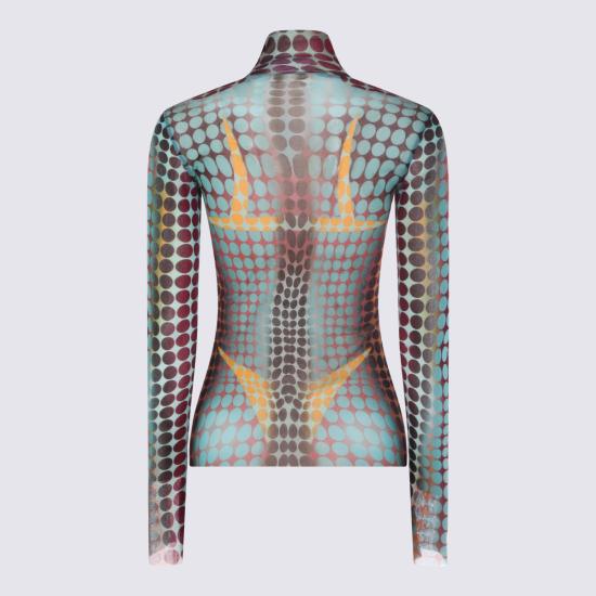 26SS 장 폴 고티에 긴팔 티셔츠 TO445 M018P502710 BLUE PURPLE YELLOW - JEAN PAUL GAULTIER