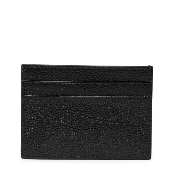 26SS 톰브라운 페블 그레인 레더 스트라이프 노트 카드 홀더 FAW035A 00198001 BLACK - THOM BROWNE