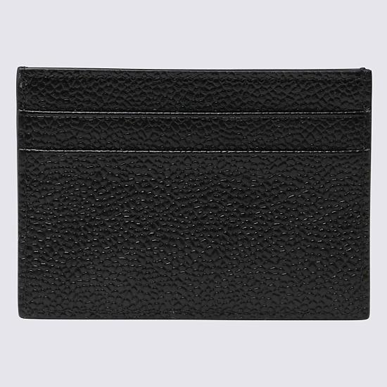 26SS 톰브라운 페블 그레인 레더 스트라이프 노트 카드 홀더 FAW035A 00198001 BLACK - THOM BROWNE