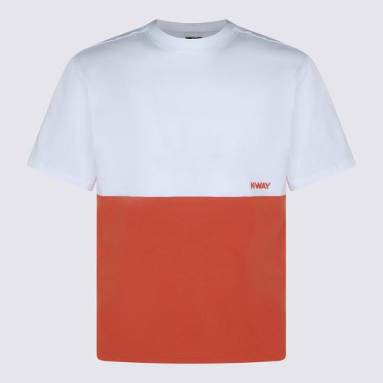 26SS 까웨 반팔 티셔츠 K71355W C0J ORANGE BROWNISH WHITE