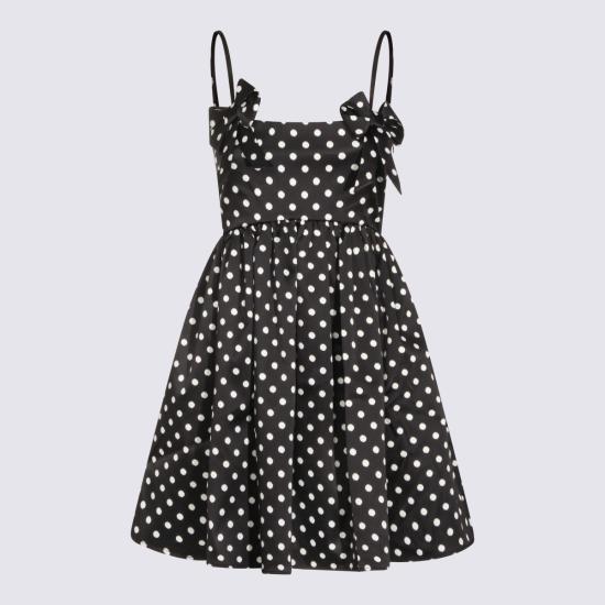 26SS 가니 폴카 도트 새틴 미니 드레스 A1030193 099 BLACK SAND - GANNI