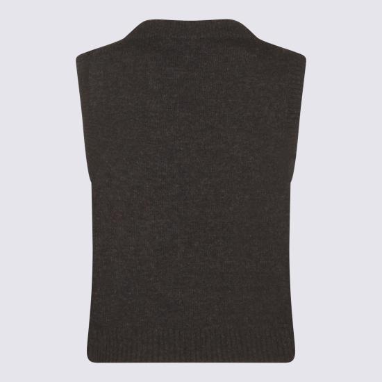 26SS 가니 그래픽 울 베스트 A1070044 052 BLACK SAND - GANNI