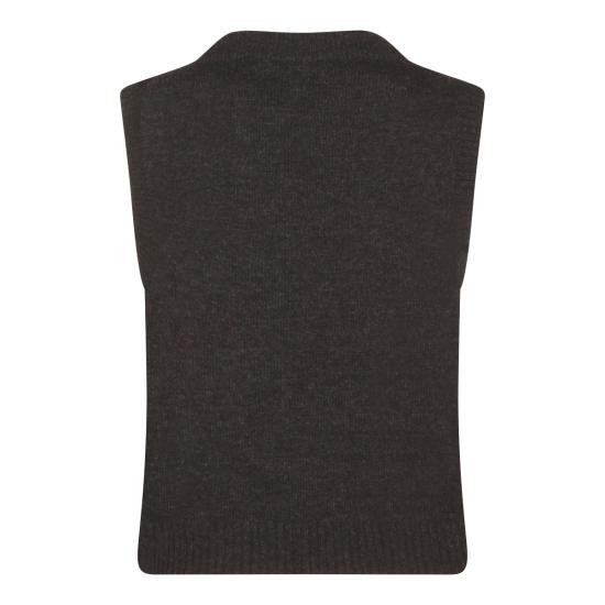 26SS 가니 그래픽 울 베스트 A1070044 052 BLACK SAND - GANNI