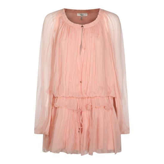 26SS 끌로에 미디 원피스 CH26SRO02001 6L6 TAN ROSE