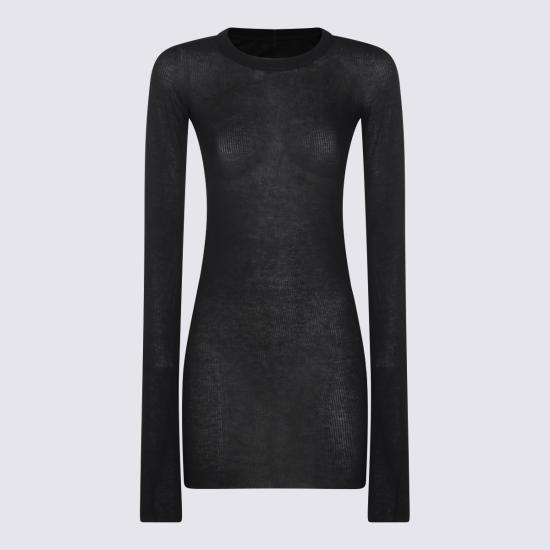 26SS 릭 오웬스 스웨터 RU01F2250 RC09 BLACK - RICK OWENS