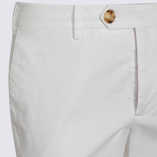 26SS 브루넬로 쿠치넬리 코튼 스트래치 미드 라이즈 슬림 핏 치노 M289LI1770 C2200 White - BRUNELLO CUCINELLI