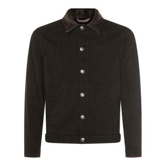26SS 브루넬로 쿠치넬리 가먼트 다이 재킷 M277P6911 CNP22 BLACK