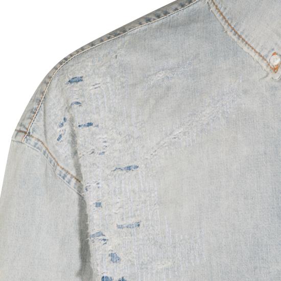 26SS 아크네 스튜디오 멘디드 데님 셔츠 BB0679 228 - ACNE STUDIOS