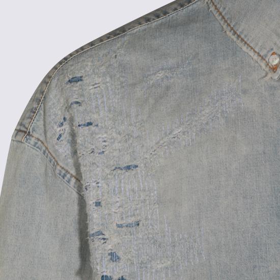 26SS 아크네 스튜디오 멘디드 데님 셔츠 BB0679 228 - ACNE STUDIOS