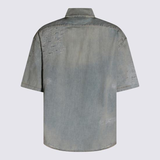 26SS 아크네 스튜디오 멘디드 데님 셔츠 BB0679 228 - ACNE STUDIOS
