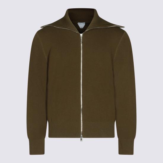 26SS 보테가베네타 울 코튼 집업 가디건 862729 V68M02637 DARK MOSS - BOTTEGA VENETA