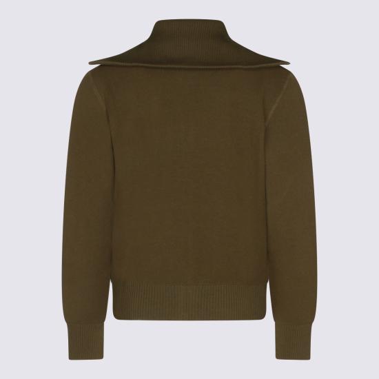 26SS 보테가베네타 울 코튼 집업 가디건 862729 V68M02637 DARK MOSS - BOTTEGA VENETA