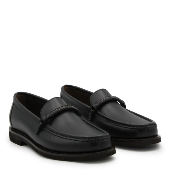 26FW 브루넬로 쿠치넬리 로퍼 MZMGG3314P C101 BLACK - BRUNELLO CUCINELLI