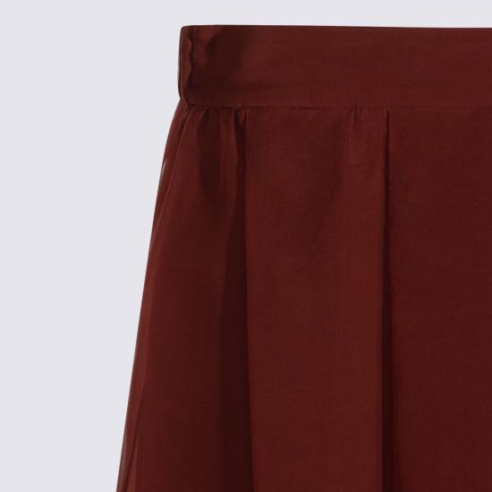 26FW 브루넬로 쿠치넬리 롱 스커트 MP940G4096 C9813 CABERNET - BRUNELLO CUCINELLI