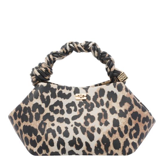 26FW 가니 레오파드 그레인드 스몰 부백 B2100039 859 Brown