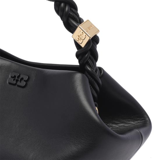 26FW 가니 스몰 레더 보우 토트백 A5241 099 Black - GANNI