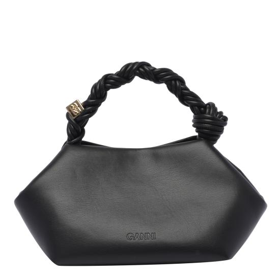 26FW 가니 스몰 레더 보우 토트백 A5241 099 Black - GANNI