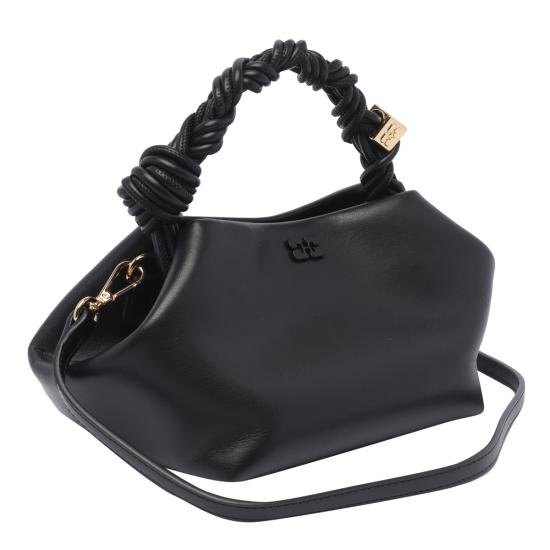 26FW 가니 스몰 레더 보우 토트백 A5241 099 Black - GANNI