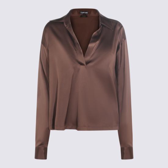 26SS 톰포드 블라우스 TS2144 FAX881ECD BROWN - TOMFORD
