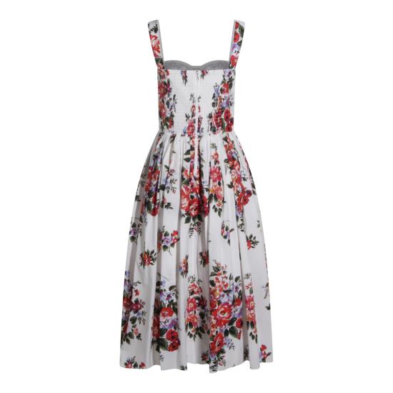26SS 돌체앤가바나 플라워 부케 프린트 코튼 드레스 F6TTGT HS5UUHA5ZO FIORI F DO BIANCO - DOLCE & GABBANA