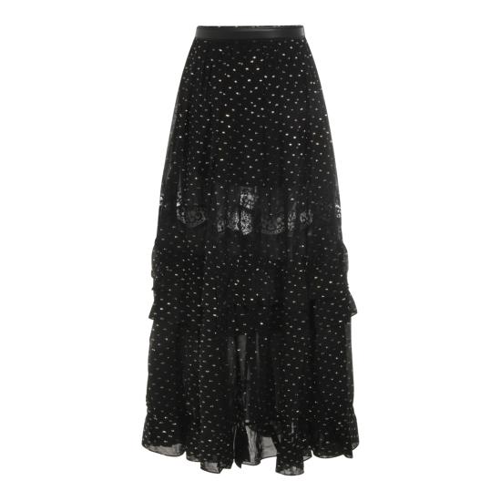 26SS 셀프 포트레이트 롱 스커트 RS26196XSKB BLACK - SELF PORTRAIT