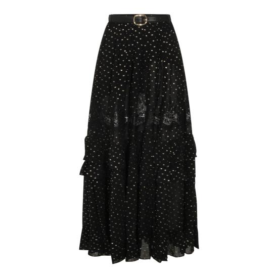 26SS 셀프 포트레이트 롱 스커트 RS26196XSKB BLACK