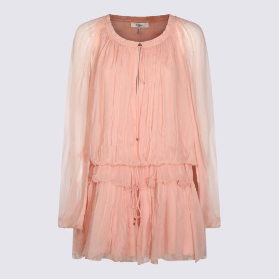 26SS 끌로에 미디 원피스 CH26SRO02001 6L6 TAN ROSE