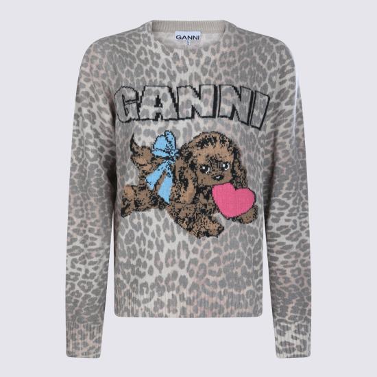 26SS 가니 긴팔 티셔츠 A1070147 943 LEOPARD - GANNI