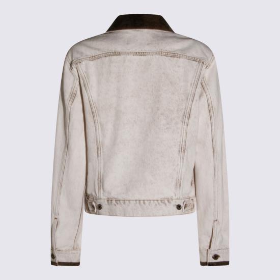 26SS 미우미우 데님 자켓 GWB273SOOO 183TF0009 BIANCO - MIU MIU